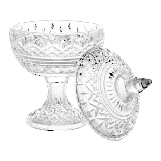 Bomboniere 23cm Altura Por 14cm Diâmetro Lys De Cristal Ecológico Com Pé